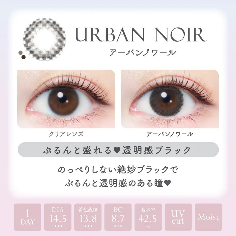 Ever Color 1 Day Natural Moist Label UV UrbanNoir｜日拋彩妝隱形眼鏡｜每盒20片
