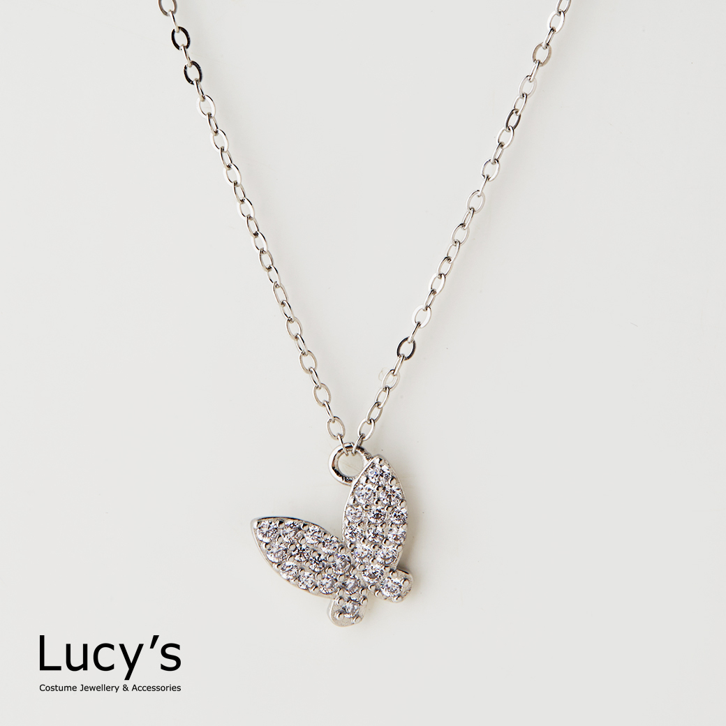 925純銀 光蝶 項鍊 (129692)