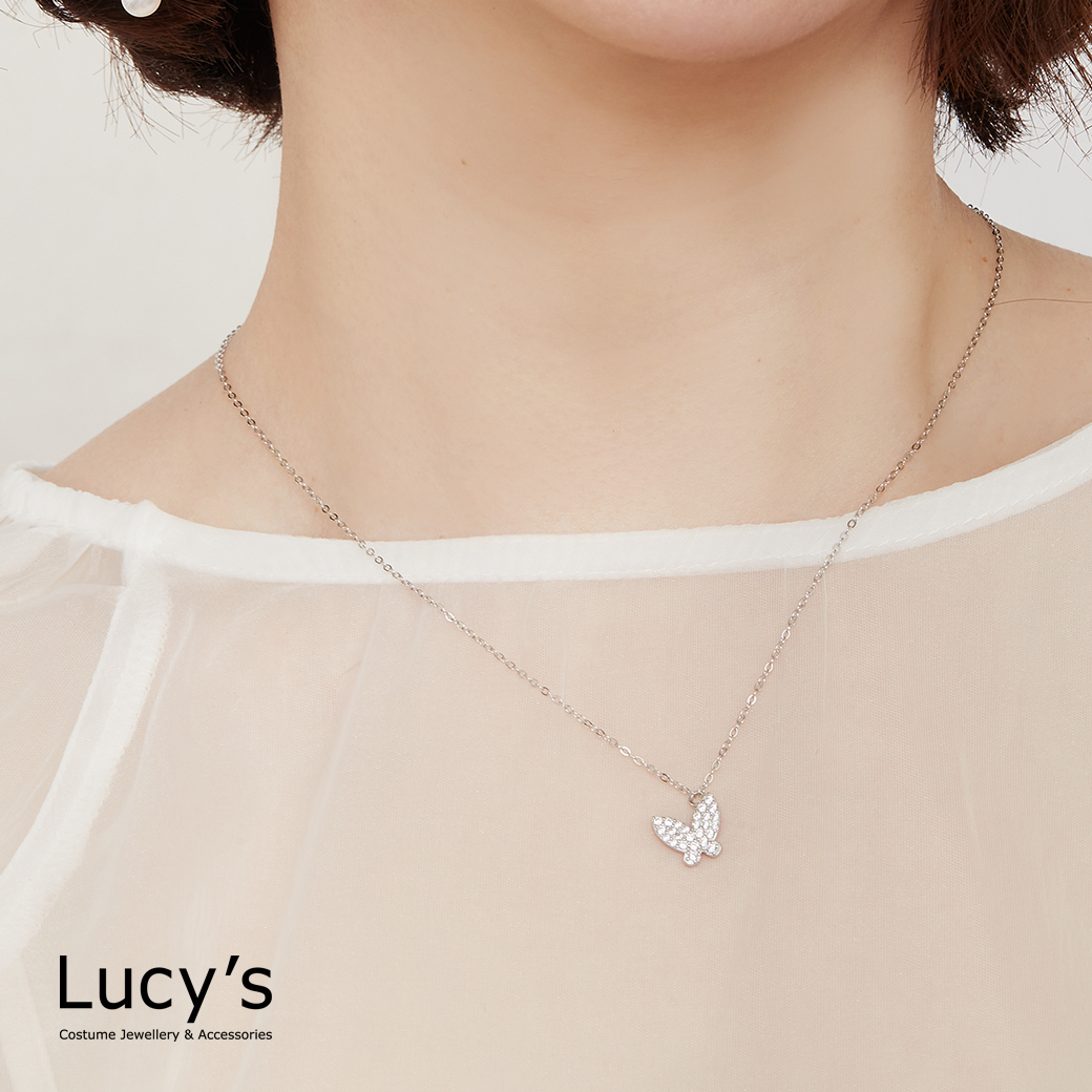 925純銀 光蝶 項鍊 (129692)