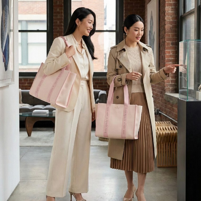 【預購】KATE SPADE H030207 經典帆布大號托特包