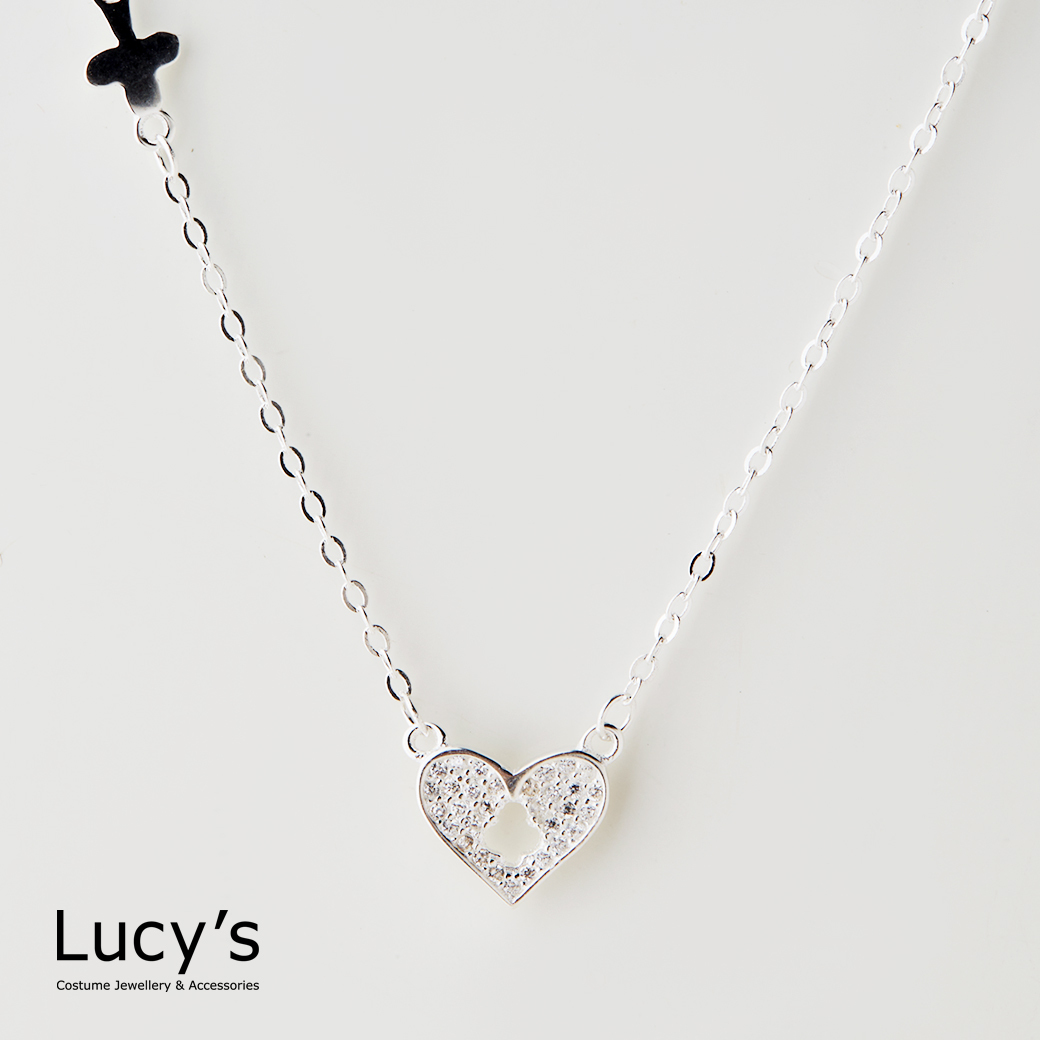 925純銀 心鎖 項鍊 (129609)