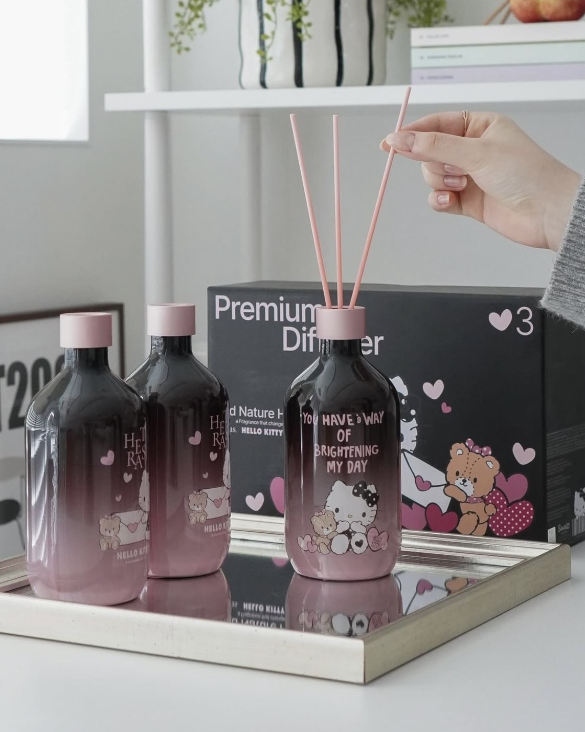 hetras. x HELLO KITTY 韓國限定 香氛 調香師 擴香 3入組