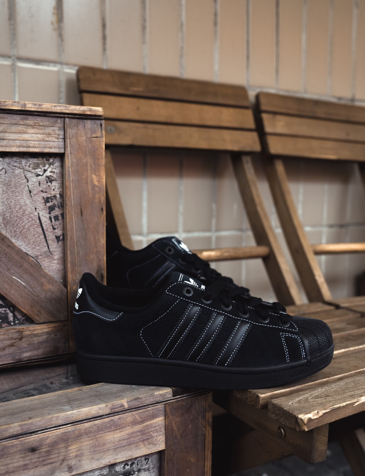 代購-Adidas Originals Superstar 2 板鞋 男女同款 黑色 KI9520