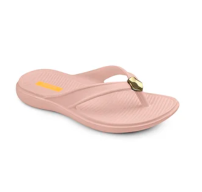 【 BOAONDA 】巴西原創設計 |  MOBI 002 (ROSE NUDE/GOLD) 休閒拖鞋 女鞋