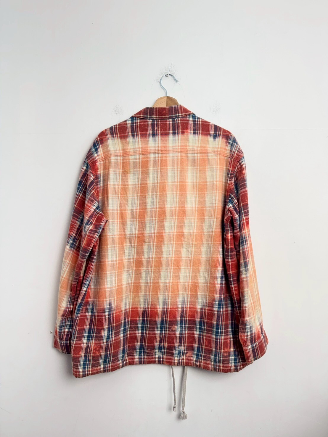 ACNE STUDIOS bleached-effect checked shirt SIZE XS