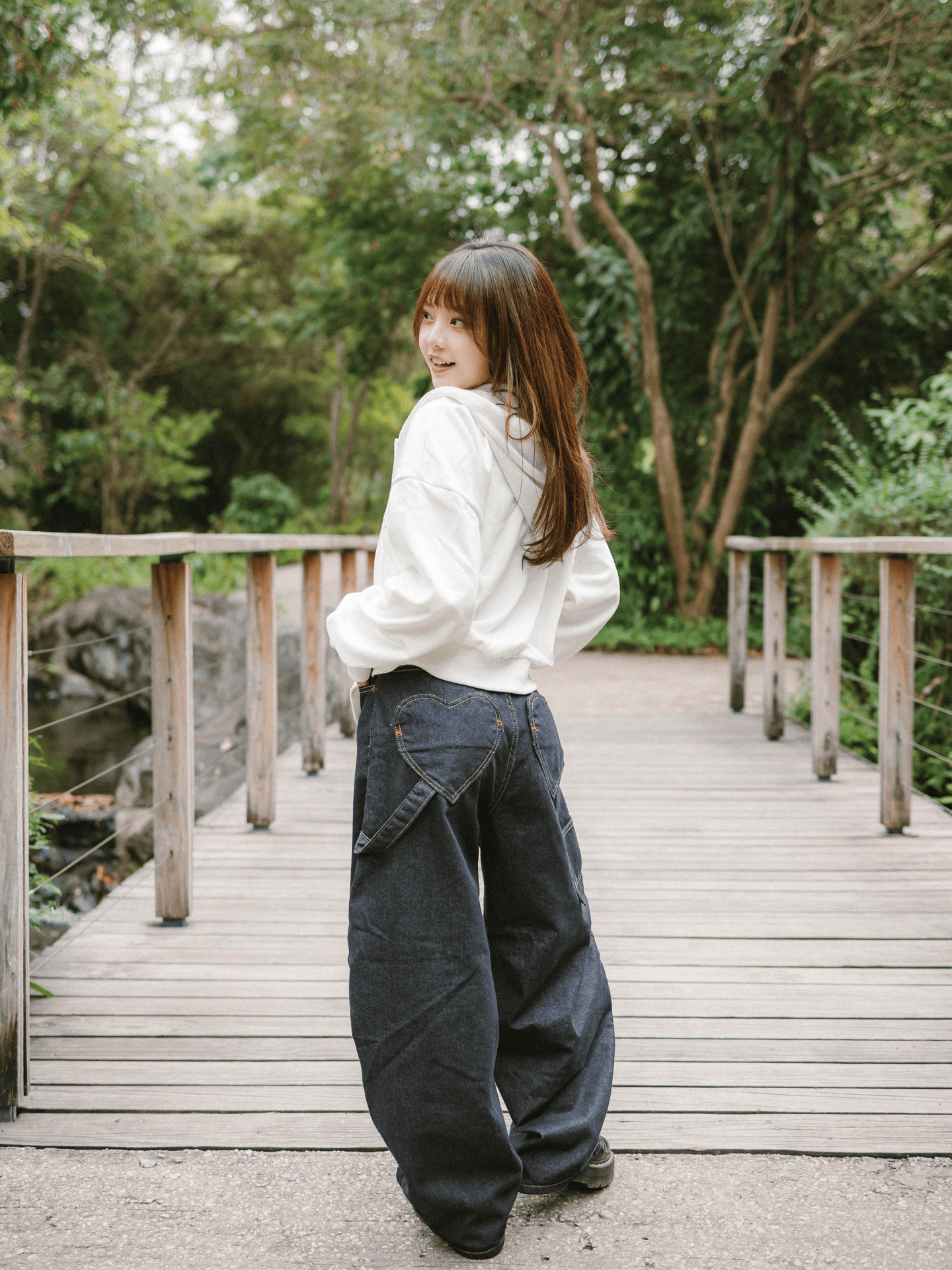 【現貨】Heart Pocket彎刀褲