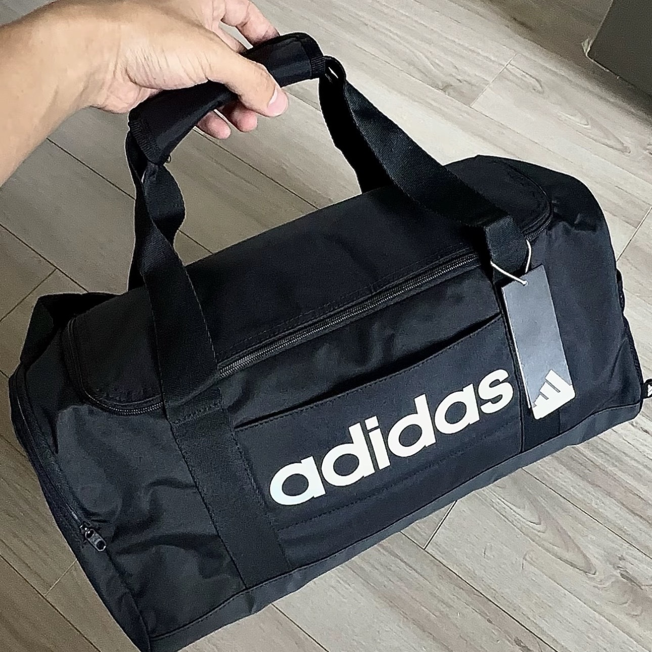 ADIDAS LINEAR DUFFEL S 全黑 旅行包 行李袋 運動 實用 愛迪達 JE8343