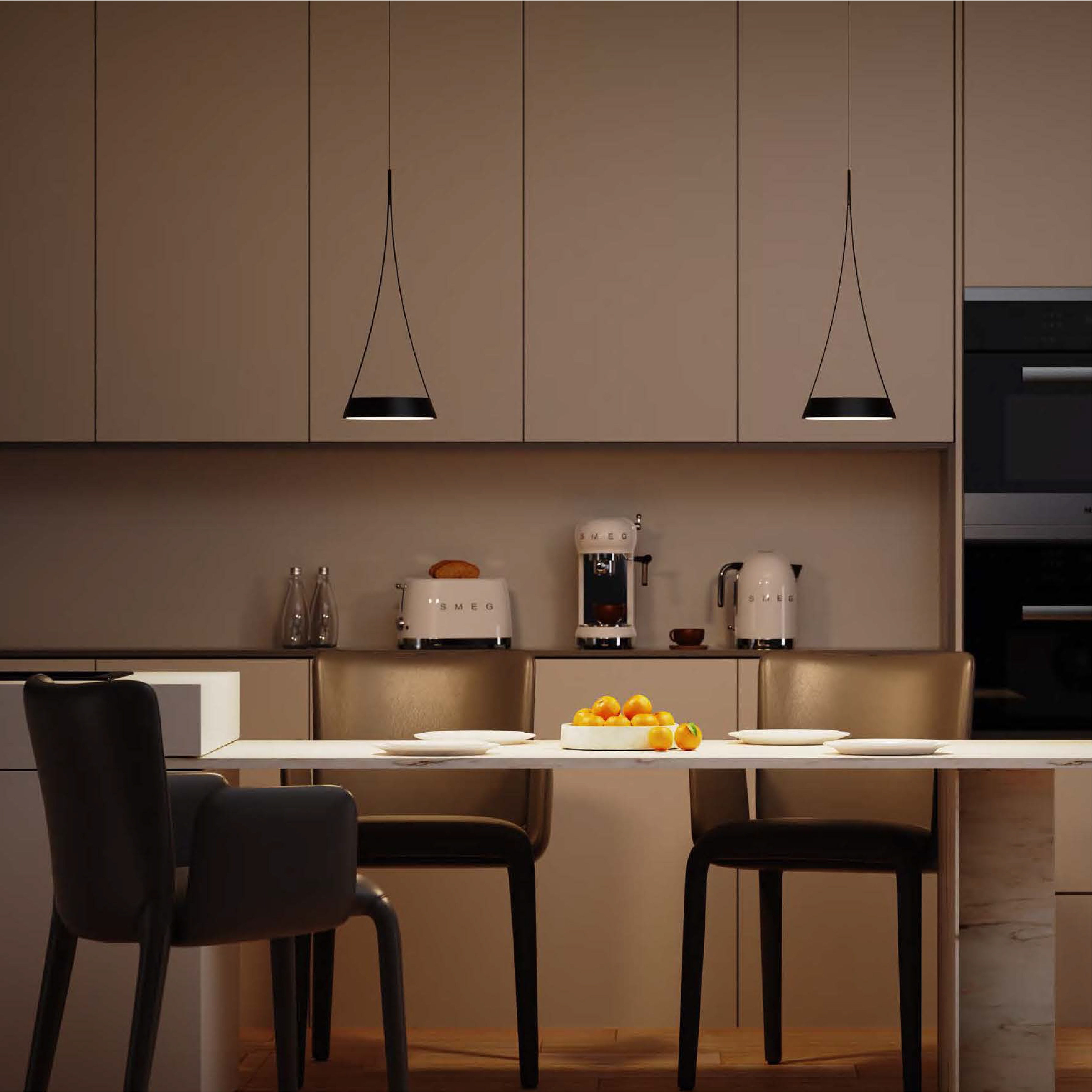 義大利UBIQUA-Torus Floor 純粹幾何線條|USB充電式吊燈