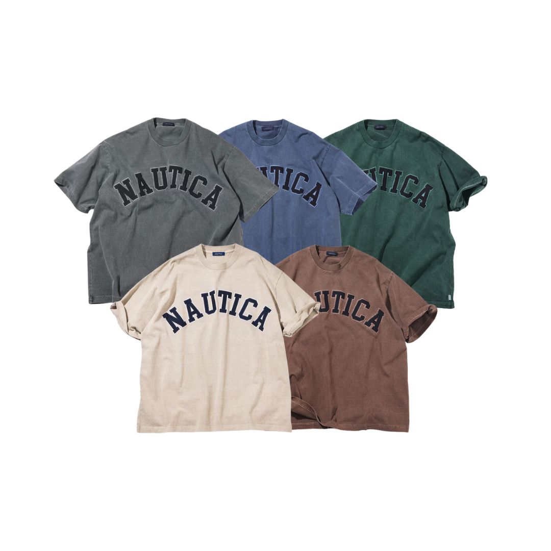 【代購】Nautica JP Pigment Dyed Arch Logo S/S Tee 水洗Logo短袖 5色