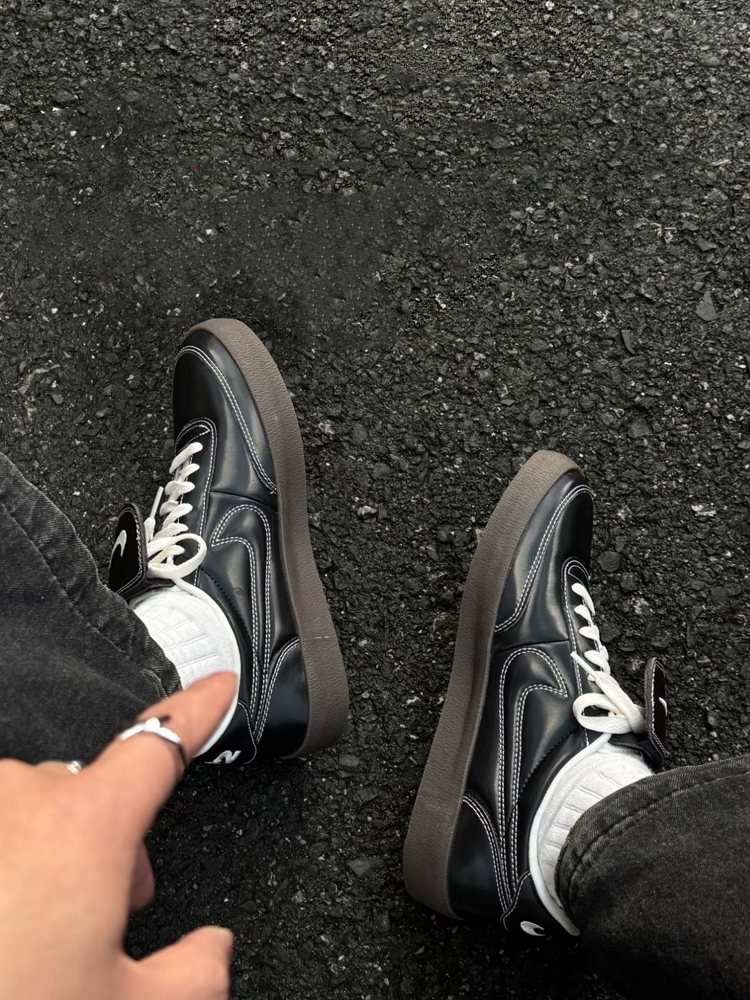 NIKE KILLSHOT 2 PREMIUM 全黑 車縫 線外翻鞋舌