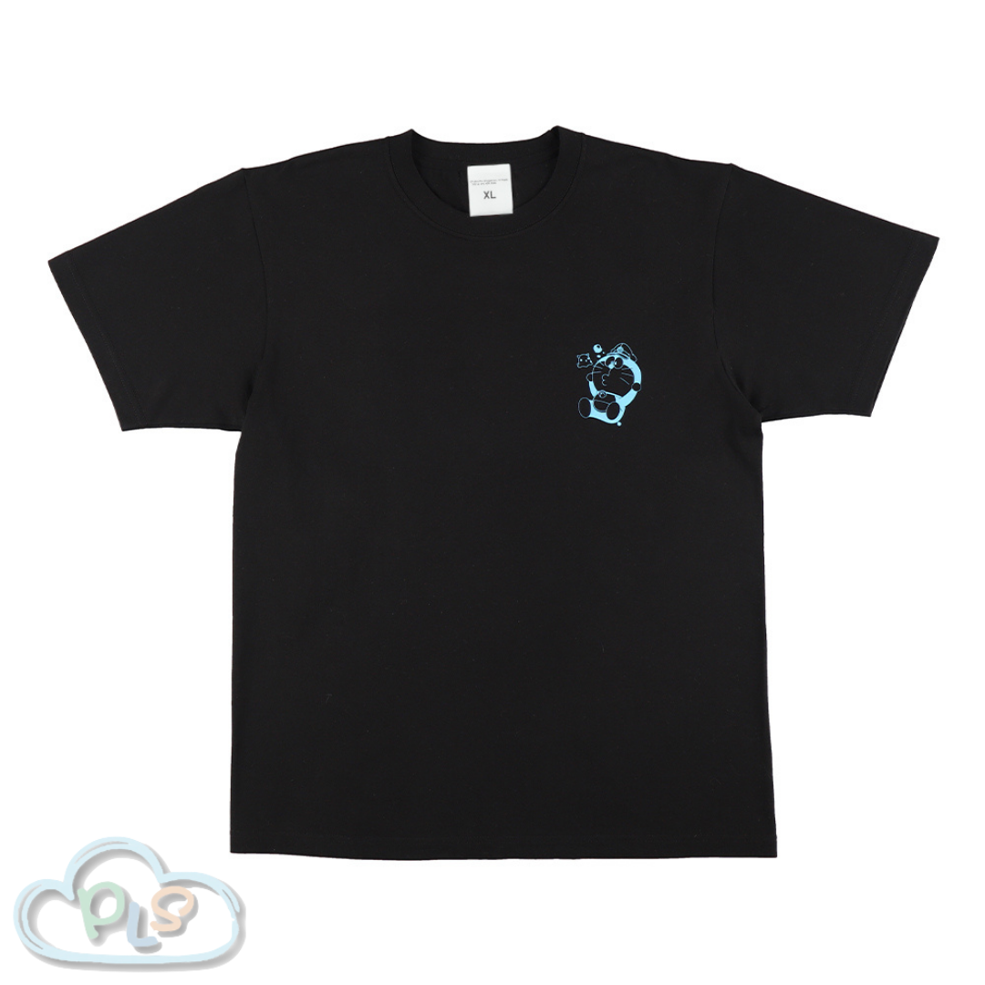 T卹 黑色M碼 未來百貨限定 電影多啦A夢：新・大雄的海底鬼岩城  #56062-1