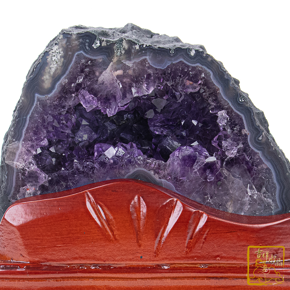 巴西紫水晶洞1.39kg 催旺文昌【吉祥水晶專賣店】