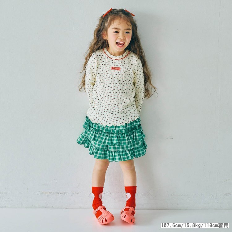 日本 90-140 針刺圓領印花上衣 3色