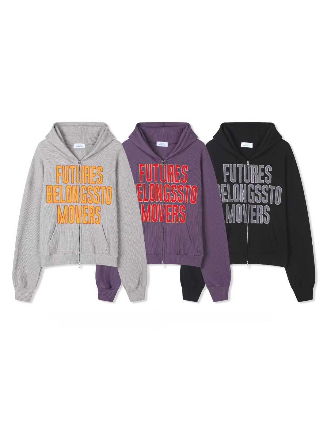 《K》FUTURES 字體雙拉鍊連帽外套