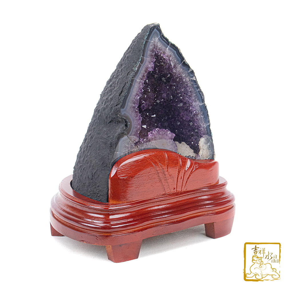 巴西紫水晶洞 3.02kg 聚錢水