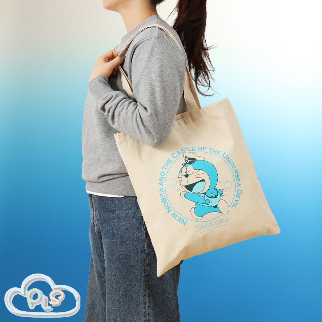 手提袋 未來百貨限定 電影多啦A夢：新・大雄的海底鬼岩城  #56058-1