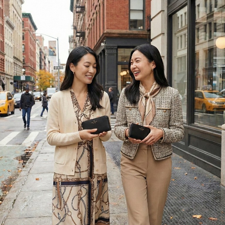 【預購】KATE SPADE H030212 大號超薄對摺長銀包