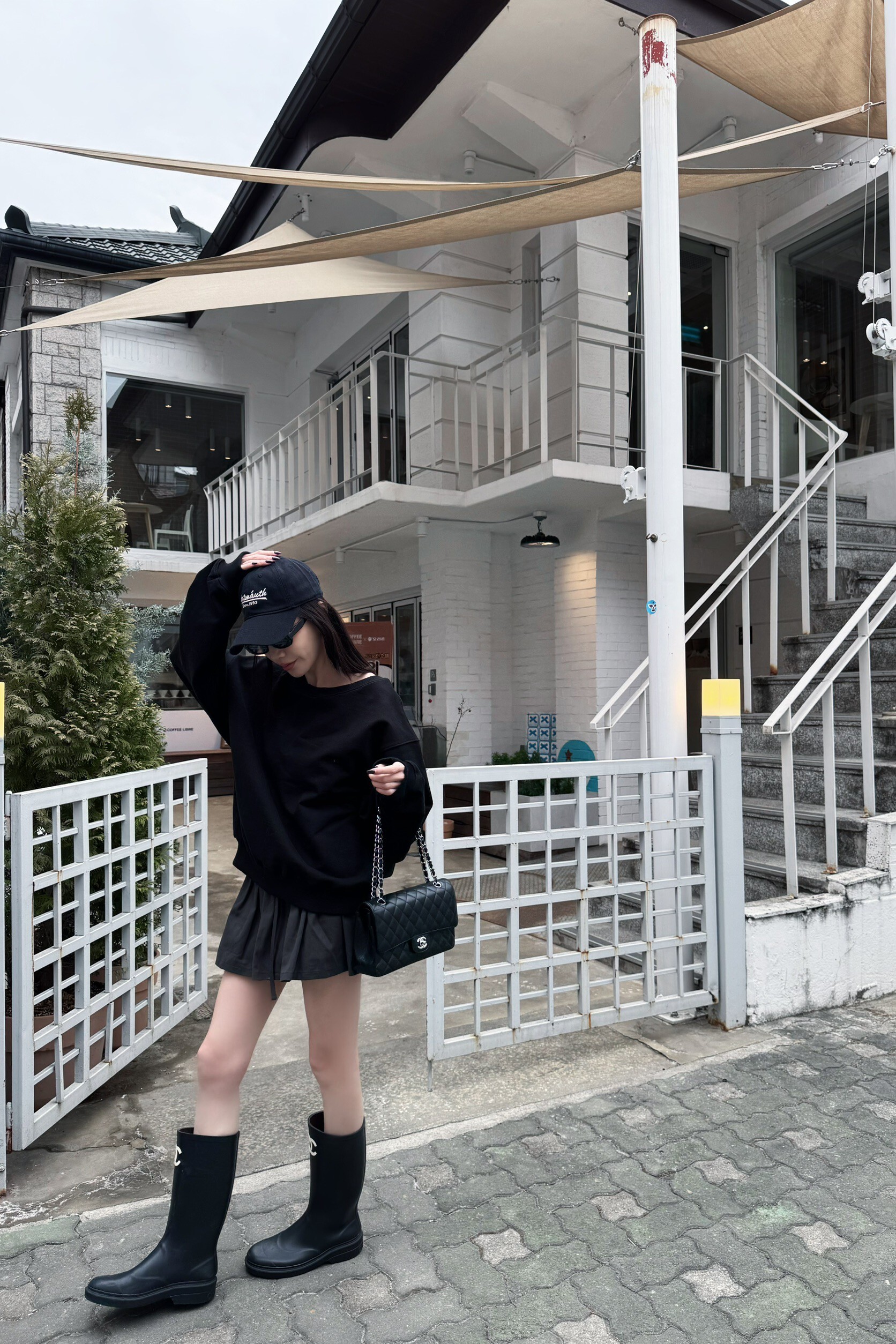 (現貨)🇰🇷#AL45 挺版百摺短裙(灰/卡其)