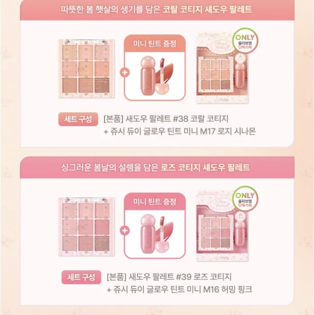 【1/3 - 7/3 韓國連線OY大促銷】Dasique eyeshadow Palette 送唇彩