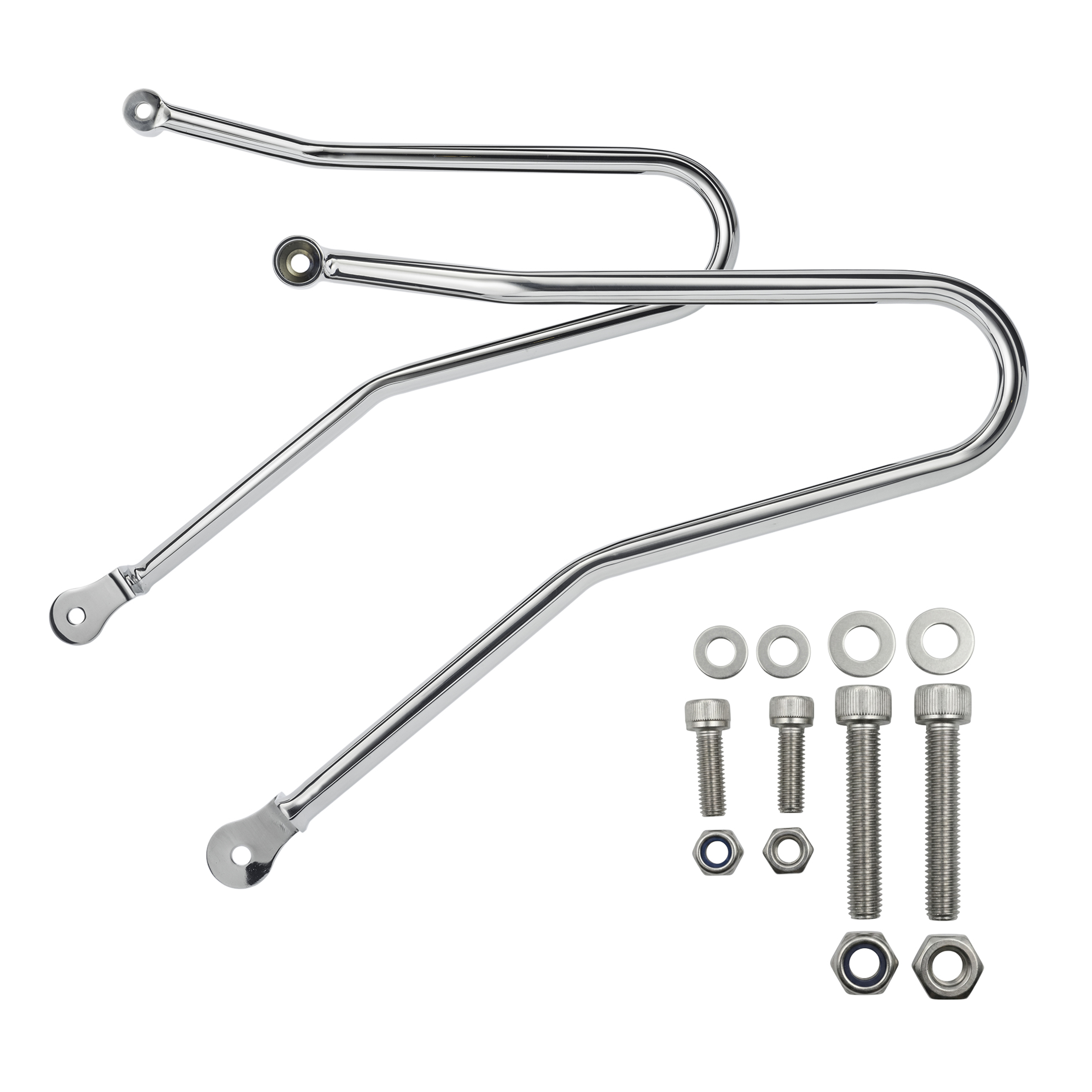 Motone 皇家 Super Meteor 650專用 側包架 - 拋光銀