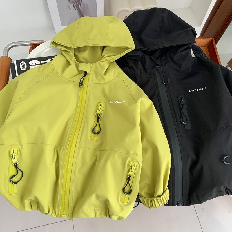【H0438】帥氣休閒連帽防風外套 (80-150)