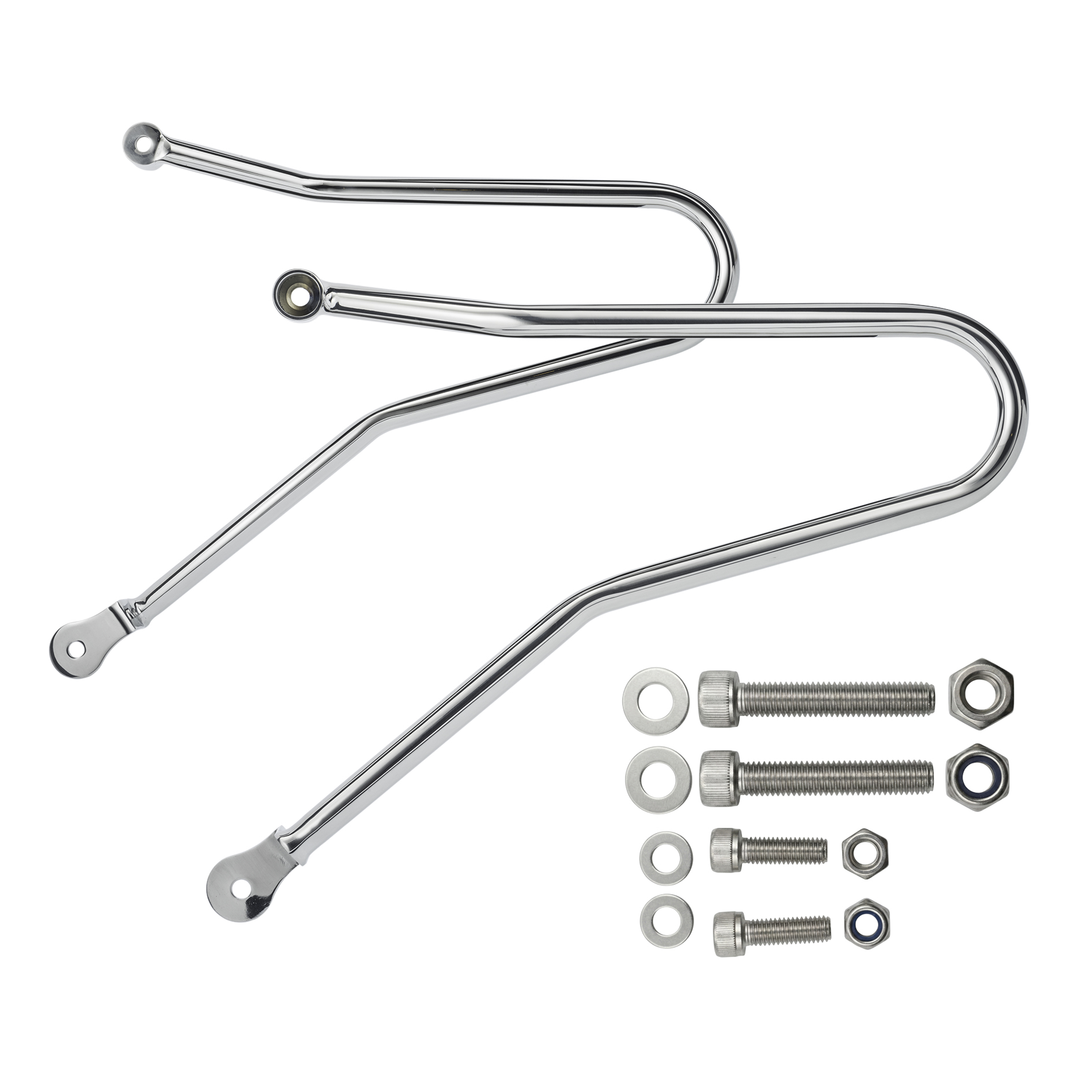 Motone 皇家 Super Meteor 350專用 側包架 - 拋光銀