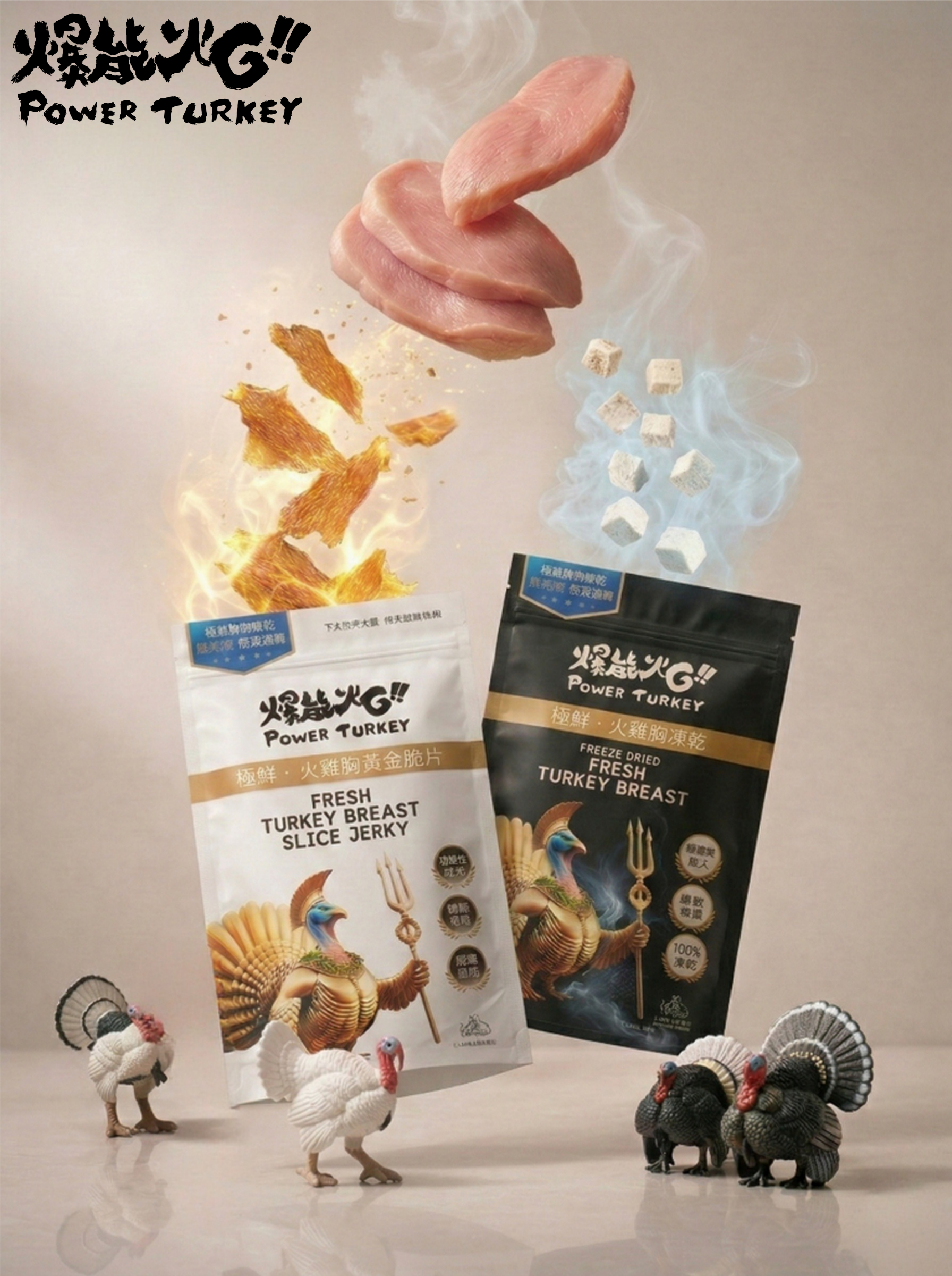 爆能火G_極鮮火雞胸凍乾&黃金脆片 挑嘴毛孩無法抗拒的超級健康零食