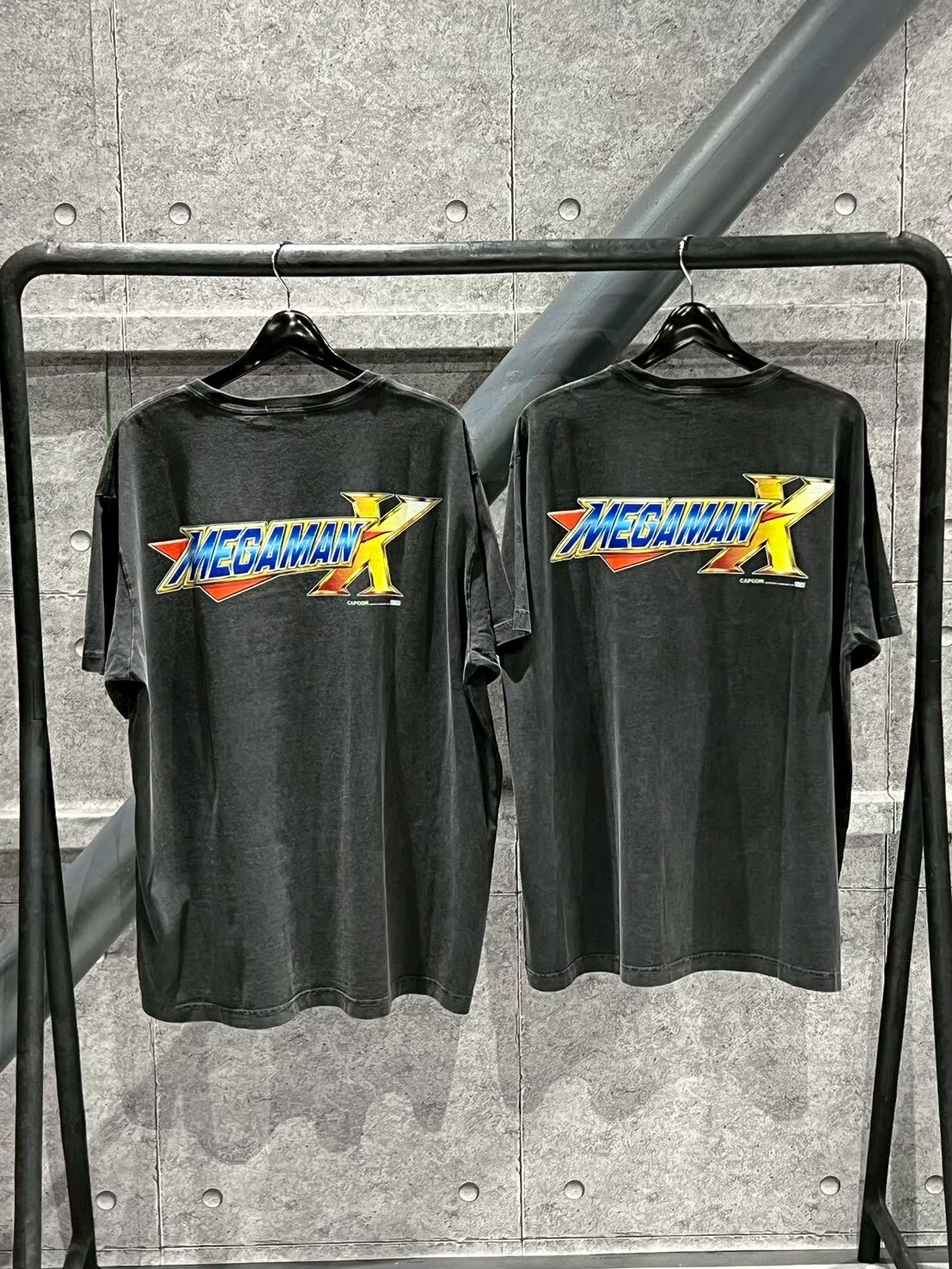 KITH x CAPCOM  MEGA MAN VINTAGE TEE 聯名款 洛克人 雙人物 水洗做舊 短袖 T