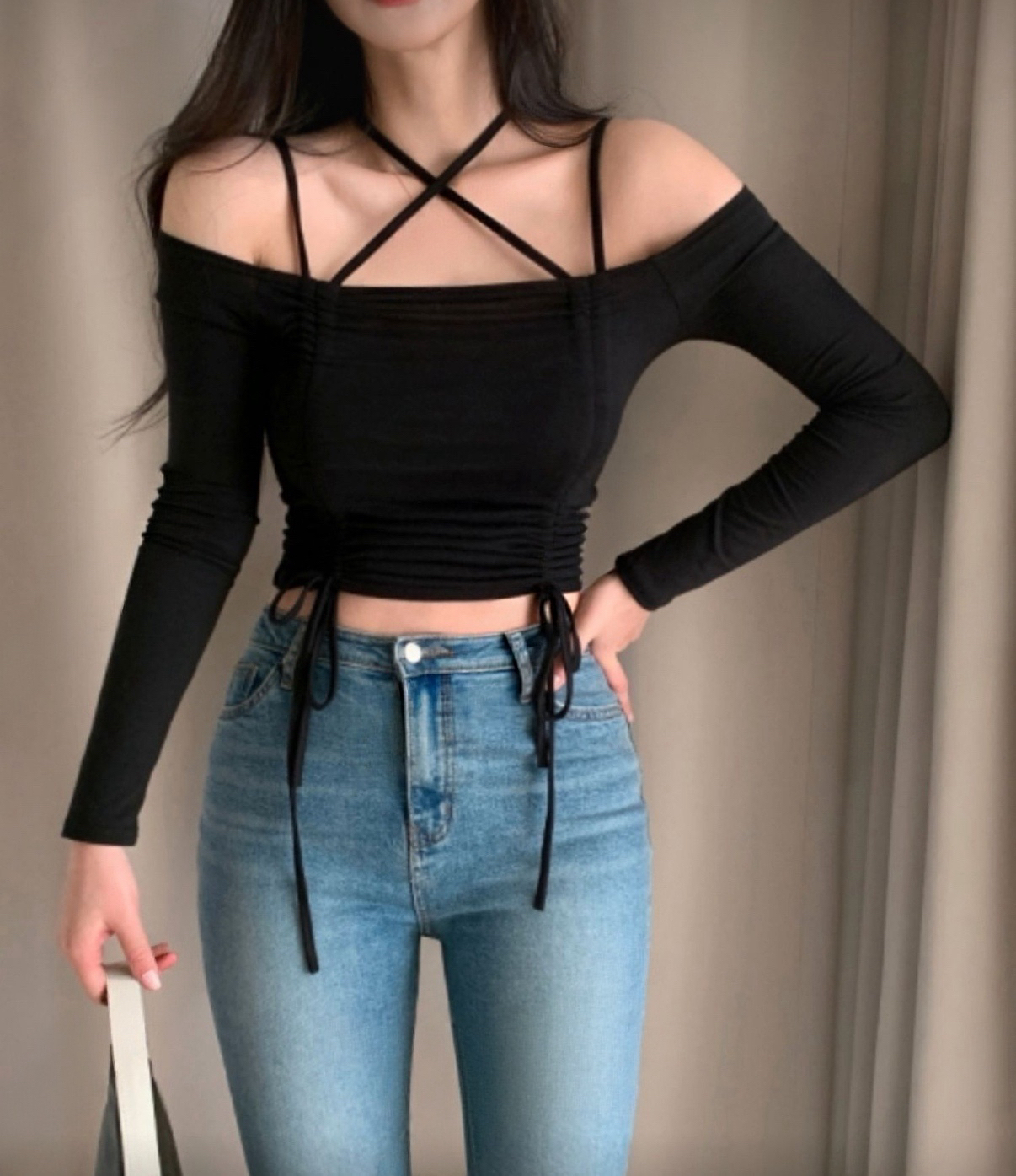 [甜辣系列❤️‍🔥] 索帶choker露肩上衣