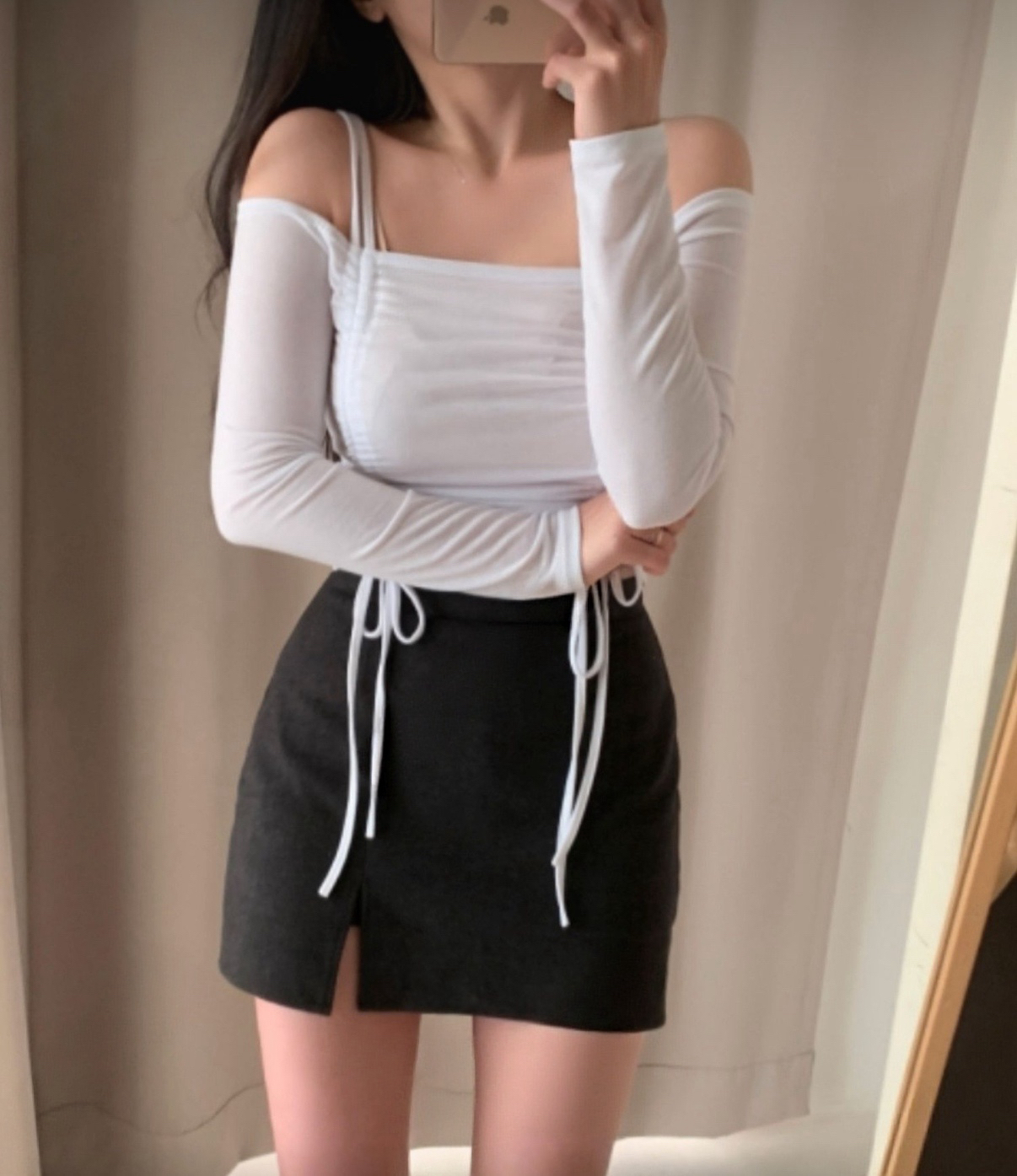 [甜辣系列❤️‍🔥] 索帶choker露肩上衣