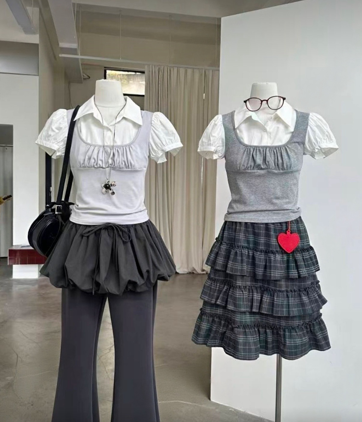 [2026新款] 泡泡袖假兩件襯衫🫧