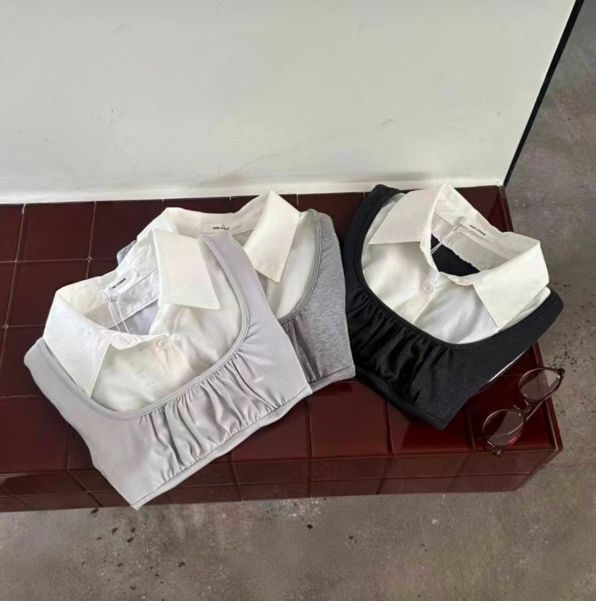 [2026新款] 泡泡袖假兩件襯衫🫧