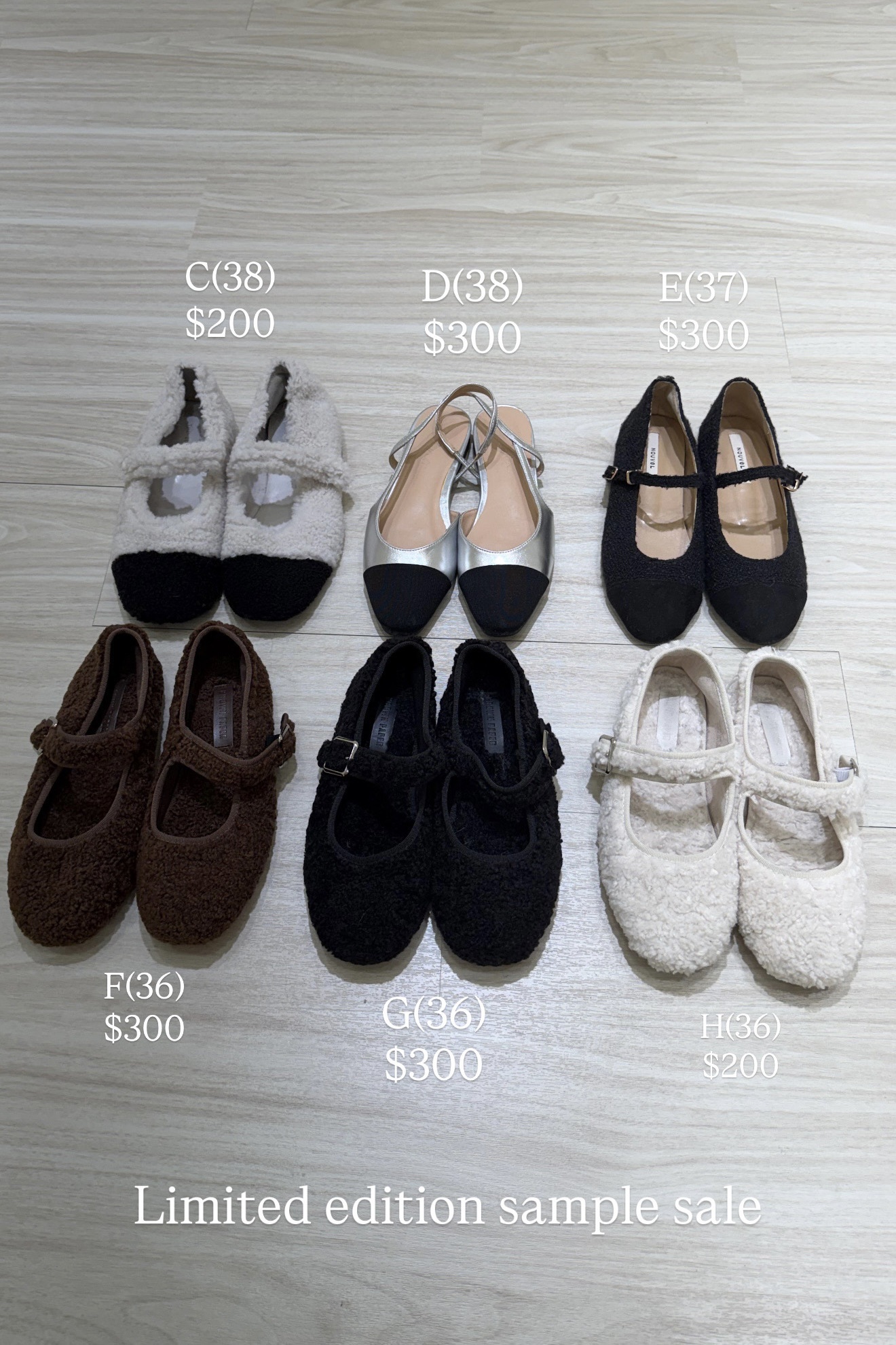 樣版特惠專區：娃娃鞋、拖鞋、跟鞋