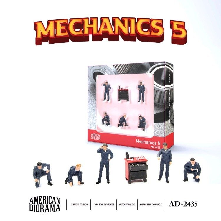 American Diorama 1:64 人偶套裝 Mechanics 5 技工系列
