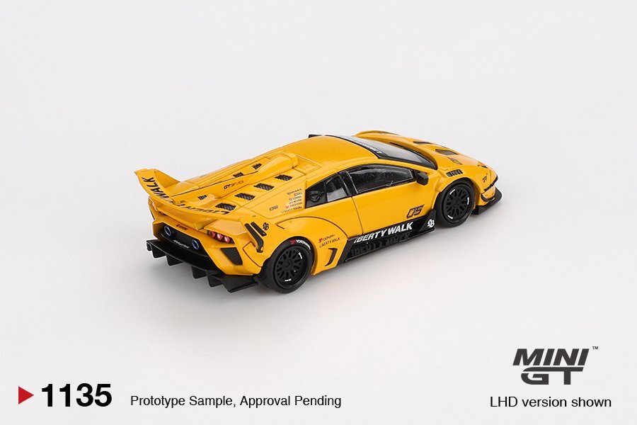 Mini GT 1/64 LB-Silhouette WORKS MURCIELAGO GT Evo 黃色 右軚版