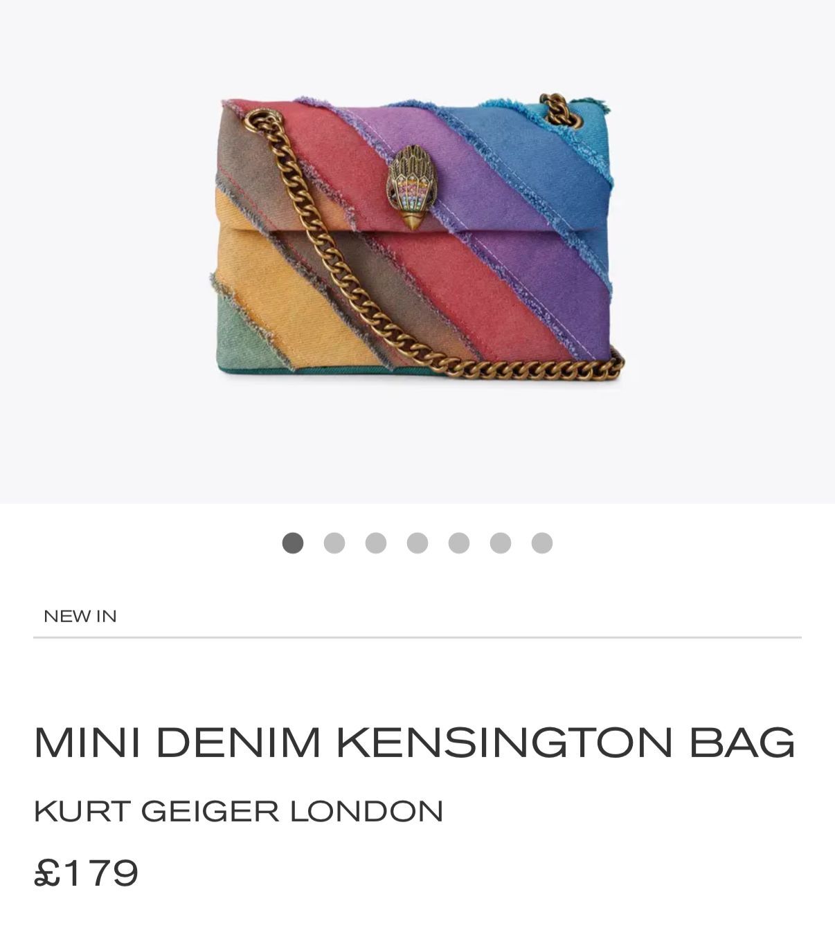 英國代購 (獨立訂單)-KG Kurt Geiger MNIN DENIM KENSINGTON BAG