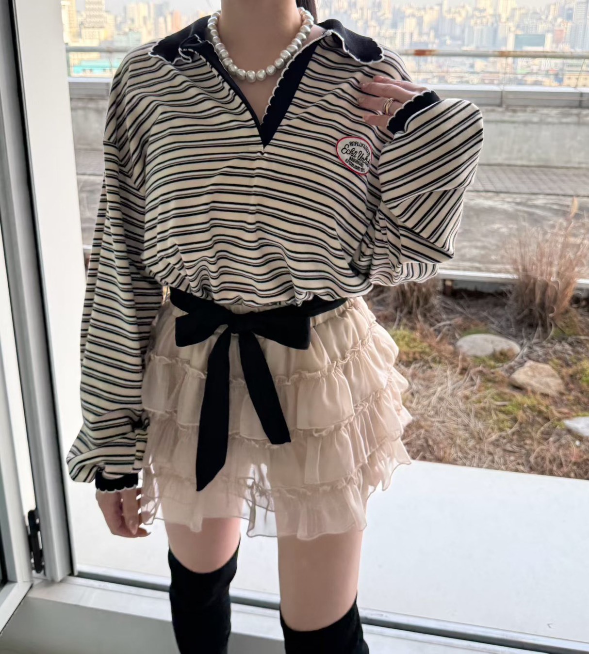 綁結蛋糕紗褲裙