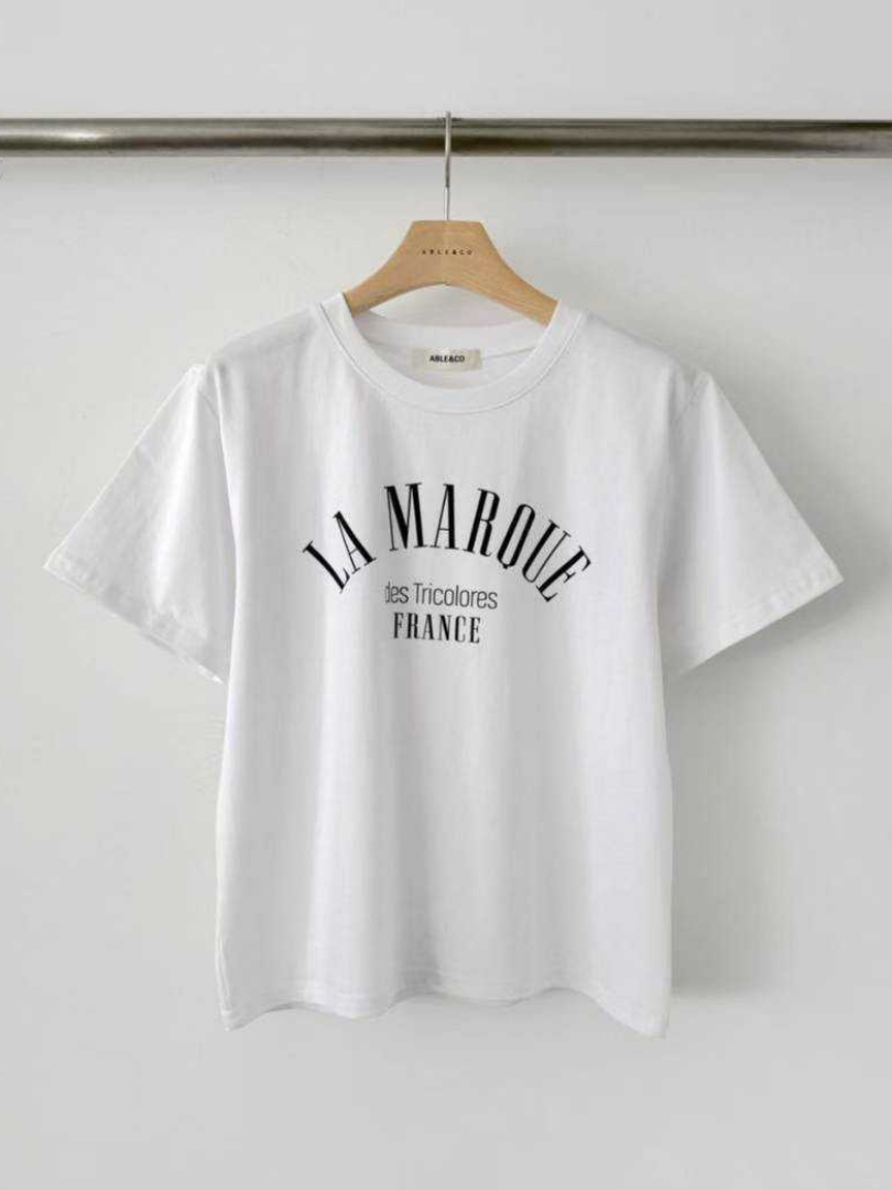 法式字母簡約棉T｜LA MARQUE質感短袖上衣