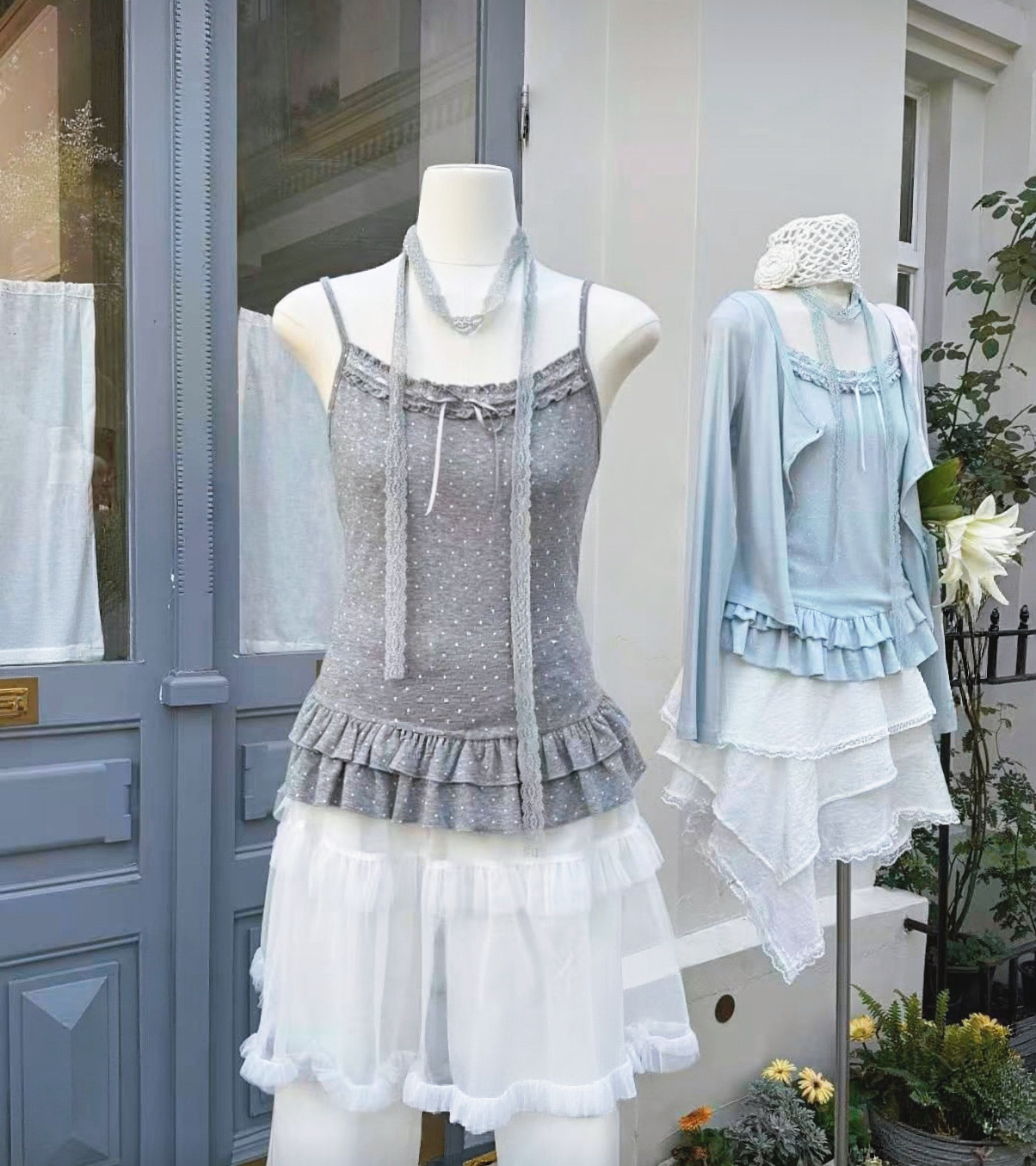 [2026新款] 芭蕾舞風Ruffles波點套裝🩰(連圍巾)