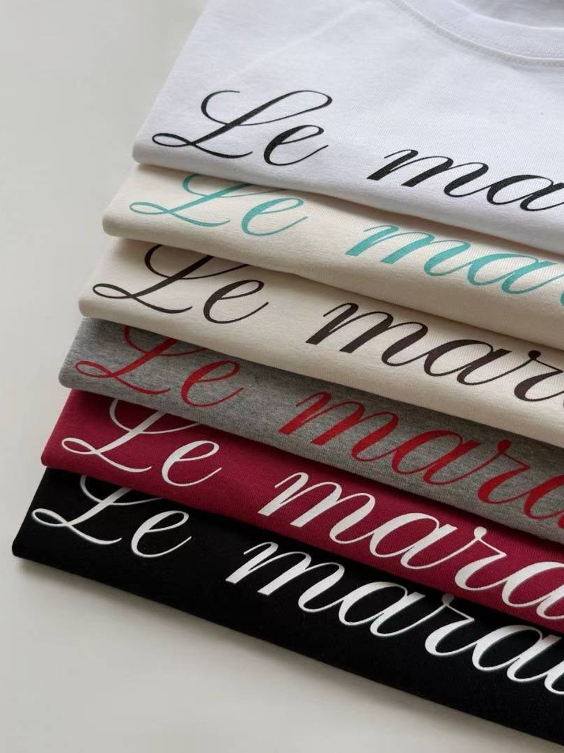 Le Marais法式字母棉T｜巴黎風簡約短袖