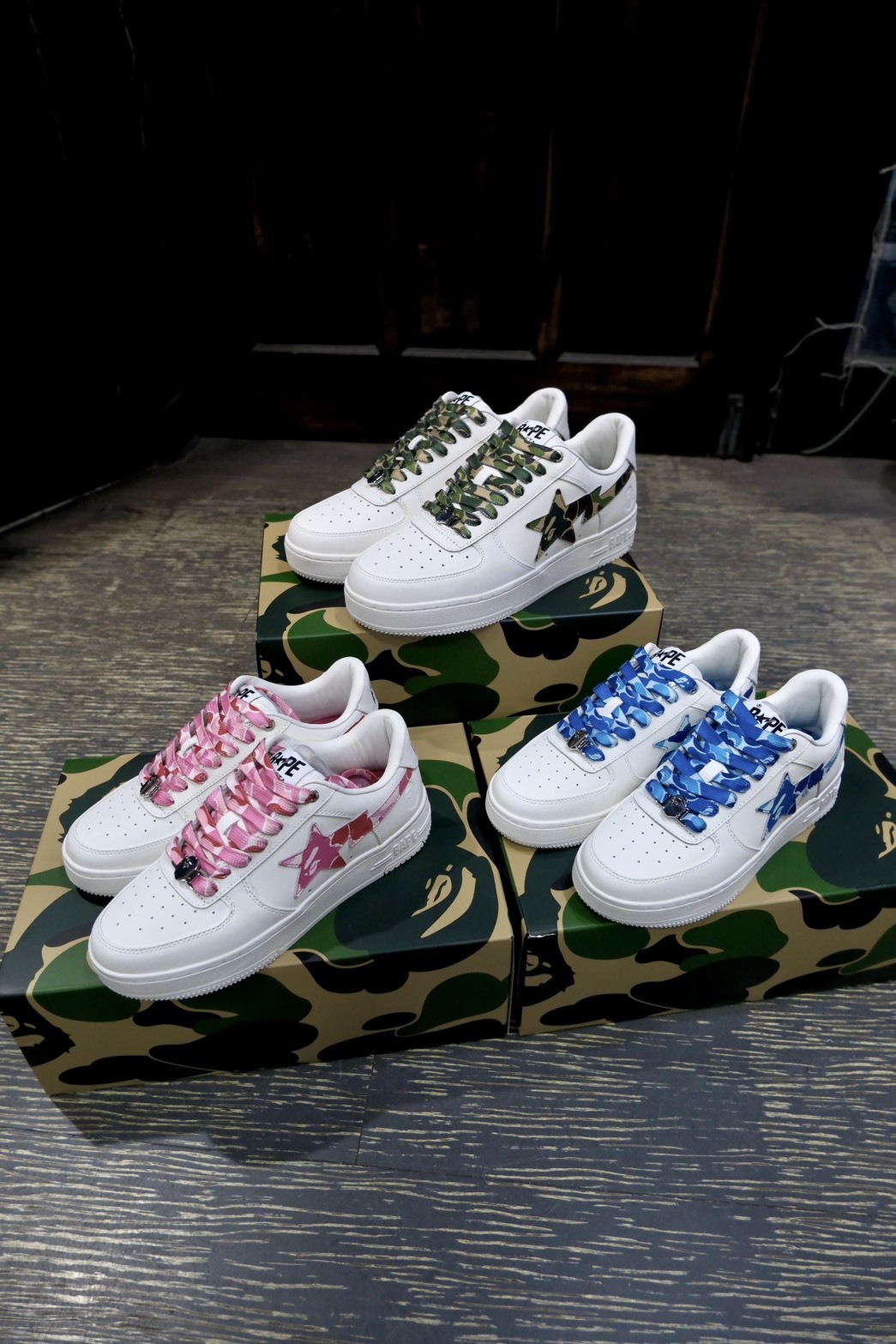 Bape STA 迷彩 三色 板鞋 休閒鞋 0ZXSHM330911Q