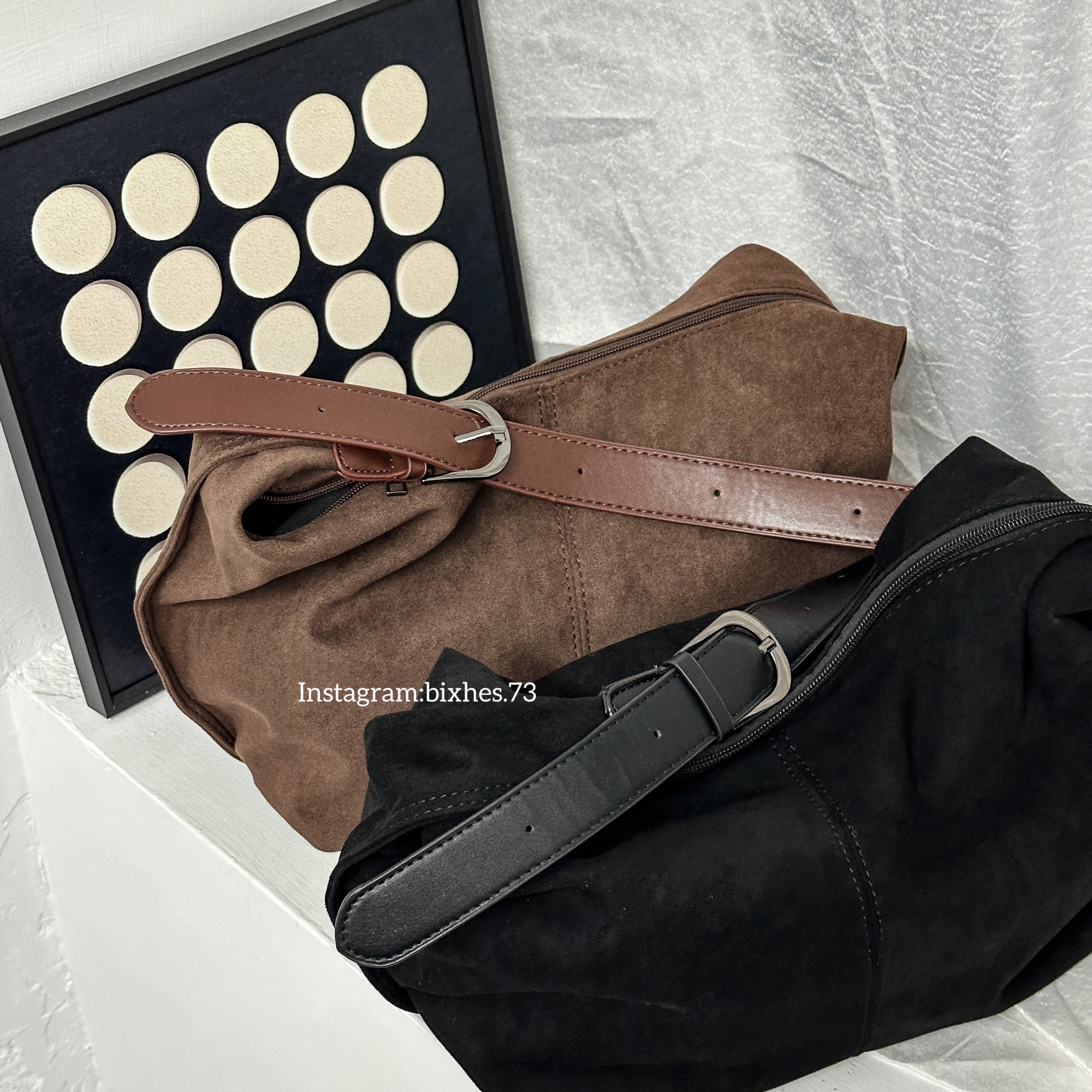 麂皮絨側背包(M00013)