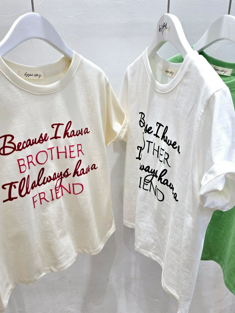 神采奕奕撞色字母棉T｜韓系休閒圓領短袖