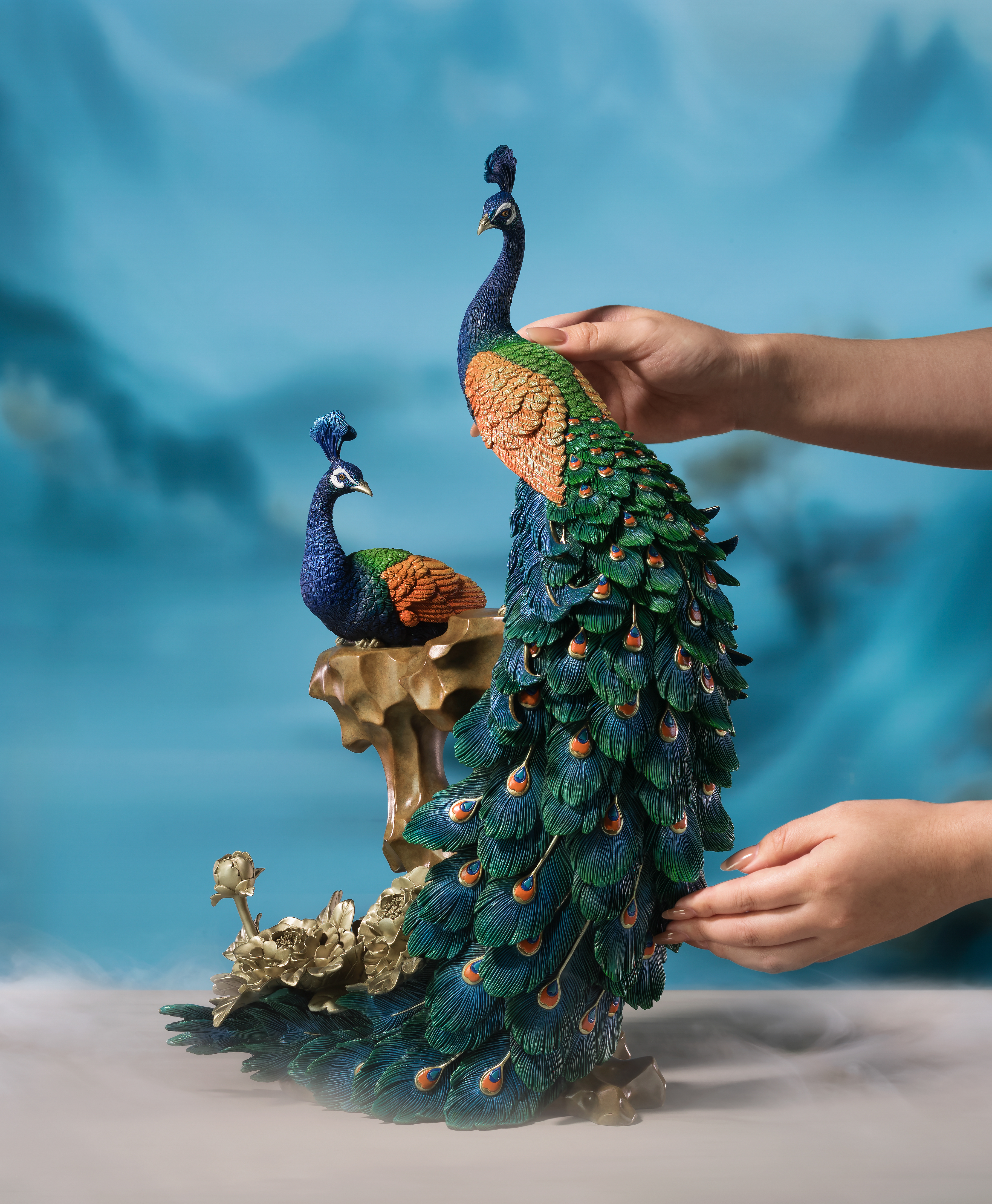 花開富貴(孔雀)