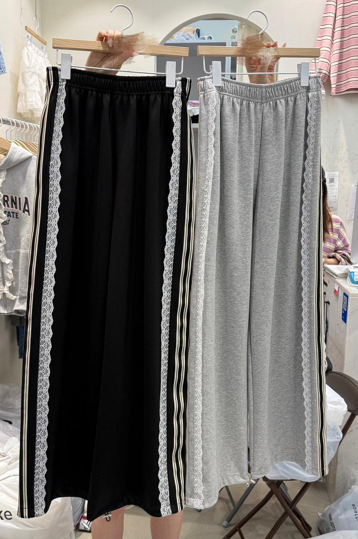 拼Lace闊Pants