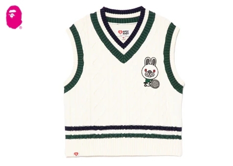 【APEE】BABY DOPPY CABLE KNIT VEST