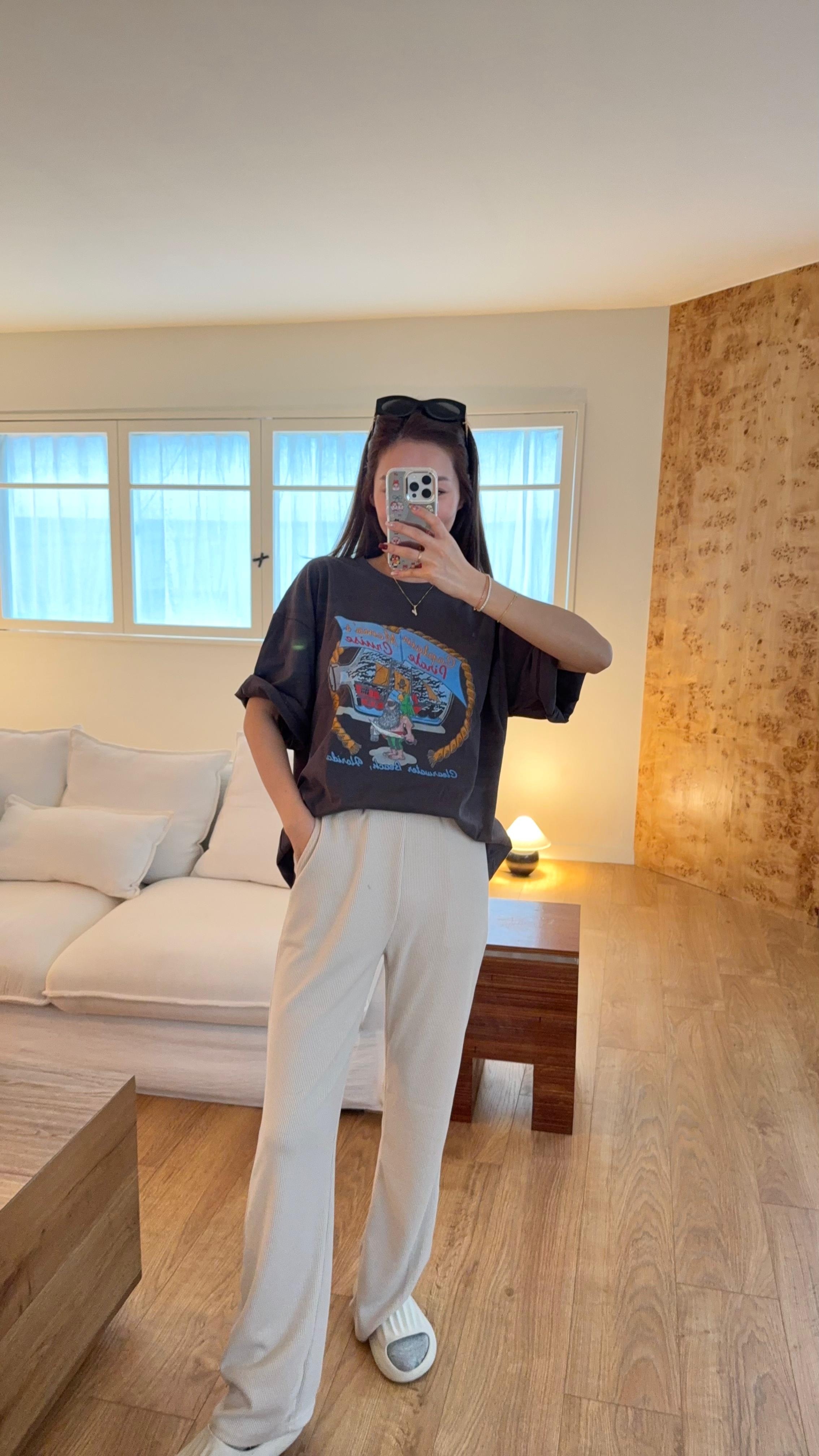 橡筋腰直腳Pants