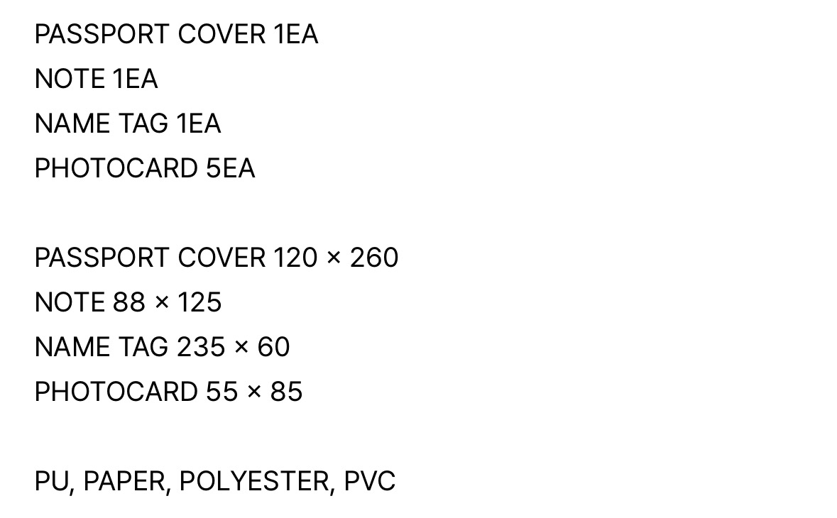 BLACKPINK TRAVEL KIT護照套 行李吊牌套組