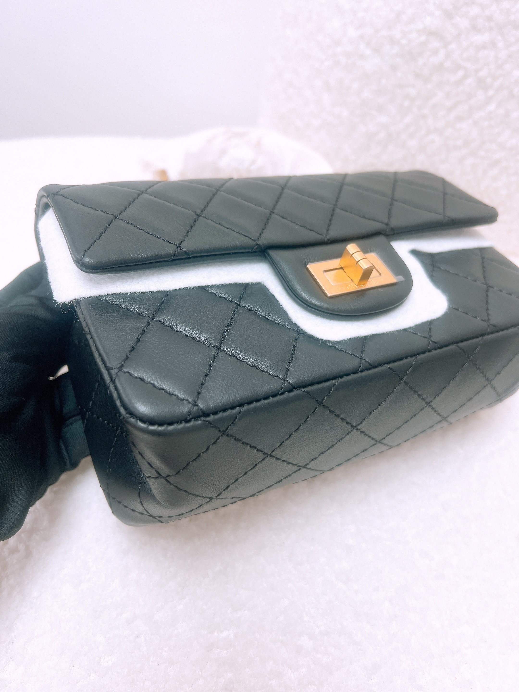 *Unused* Chanel 2.55 mini (black GHW)