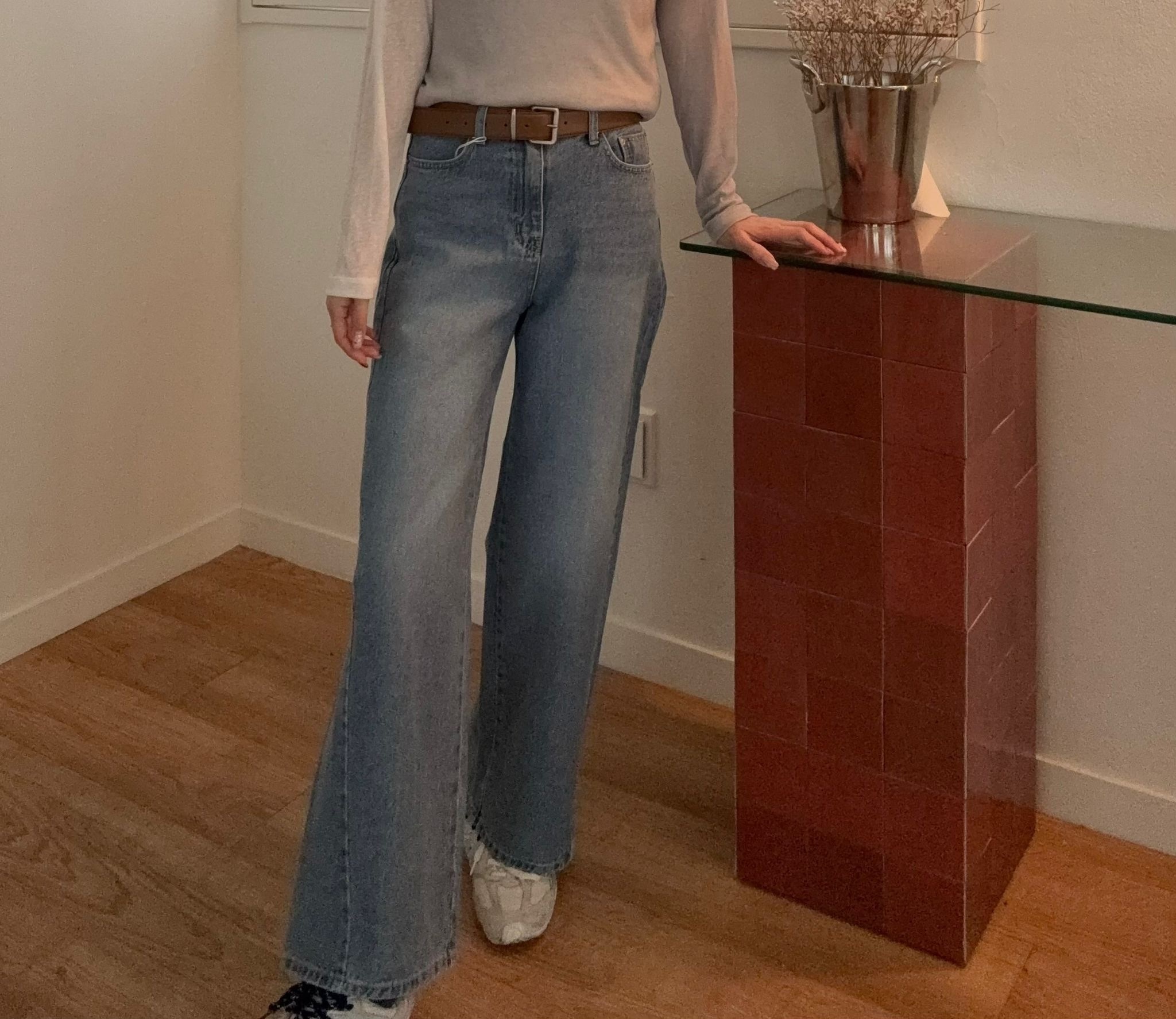 Be#917 橡筋腰闊喇叭Jeans